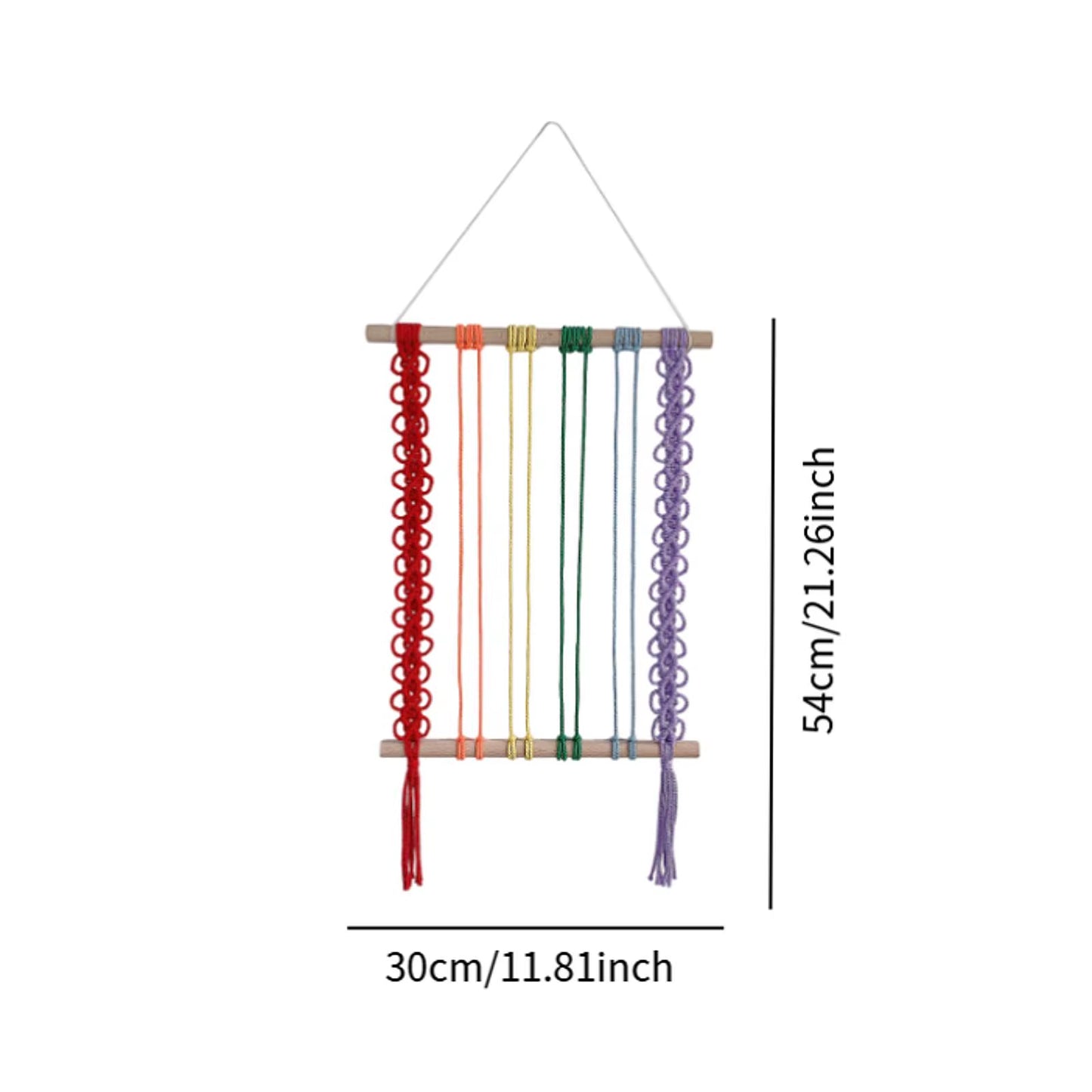 Picture Frames Decoration Hanging Photo Display Boho Macrame Wall Decor Picture Organizer for Teen Girls Cafe Bedroom Women