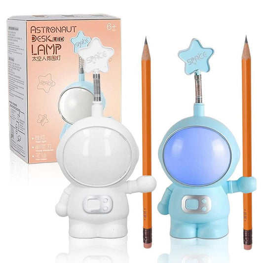 Eliberu Astronaut LED Lamp Kids Desk Light with Pencil Holder