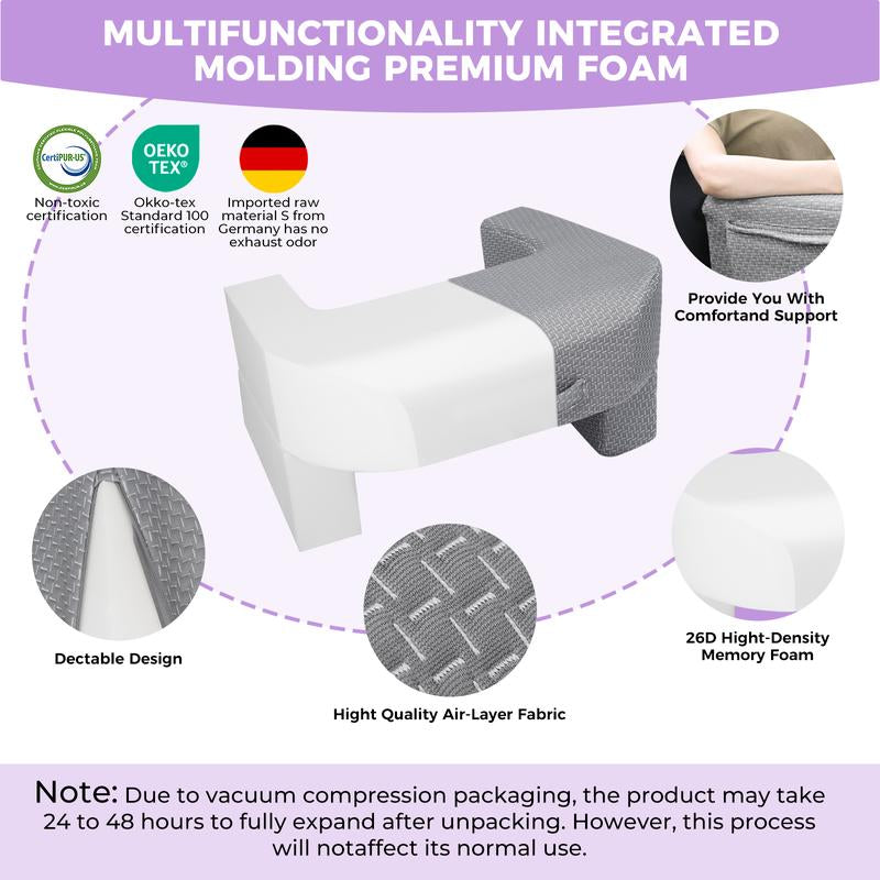 Dark Grey High-Adjustable Reading Pillow