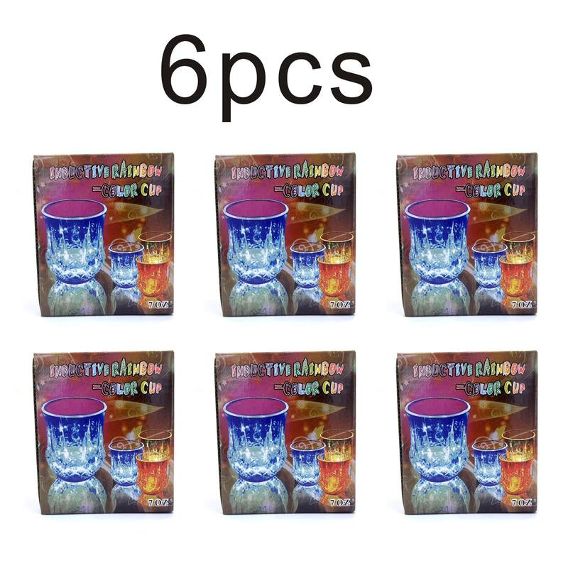 Liquid Activated Flash Crystal Cups Glowing Party Glasses 2/4/6 Pack