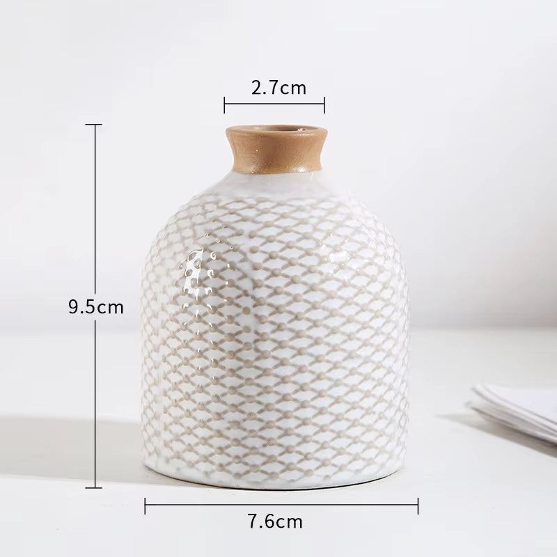 Ceramic Vase Creative Mini Flower Device Aromatherapy Bottle Arts and Crafts Display TV Cabinet Wine Cabinet Decoration