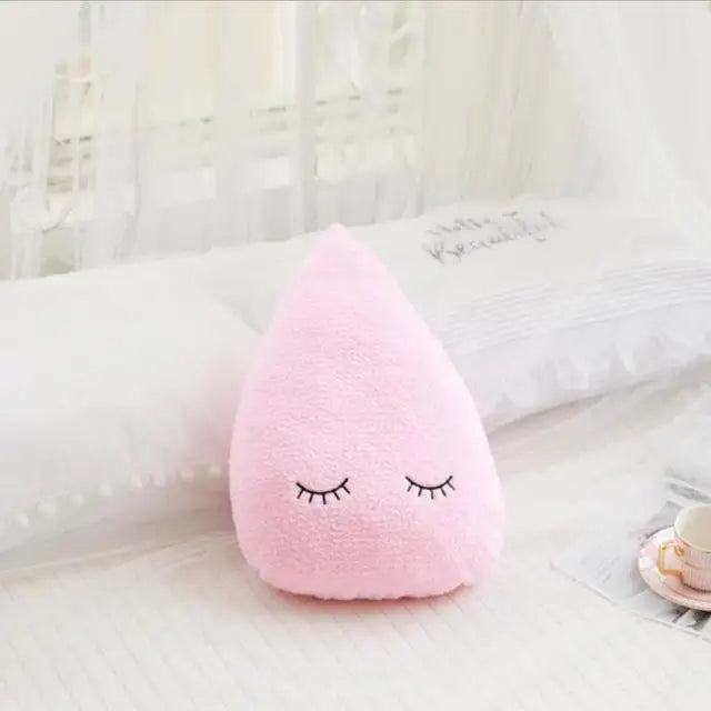 Set of kawaii cloud, moon, star, and raindrop plush pillows made from soft PP cotton