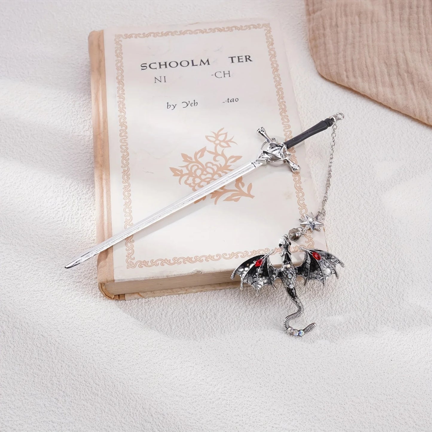 Alloy Sword Dragon Metal Bookmark for Books