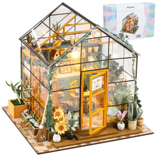 DIY Miniature Garden House Kit with LED Light and Accessories