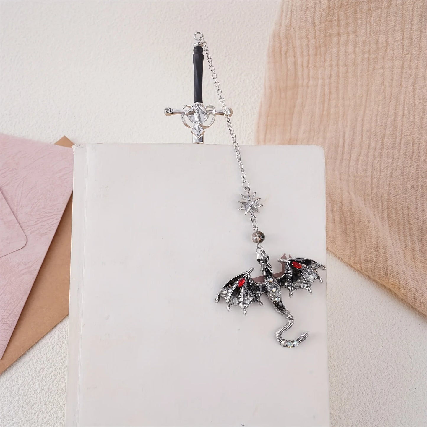 Alloy Sword Dragon Metal Bookmark for Books