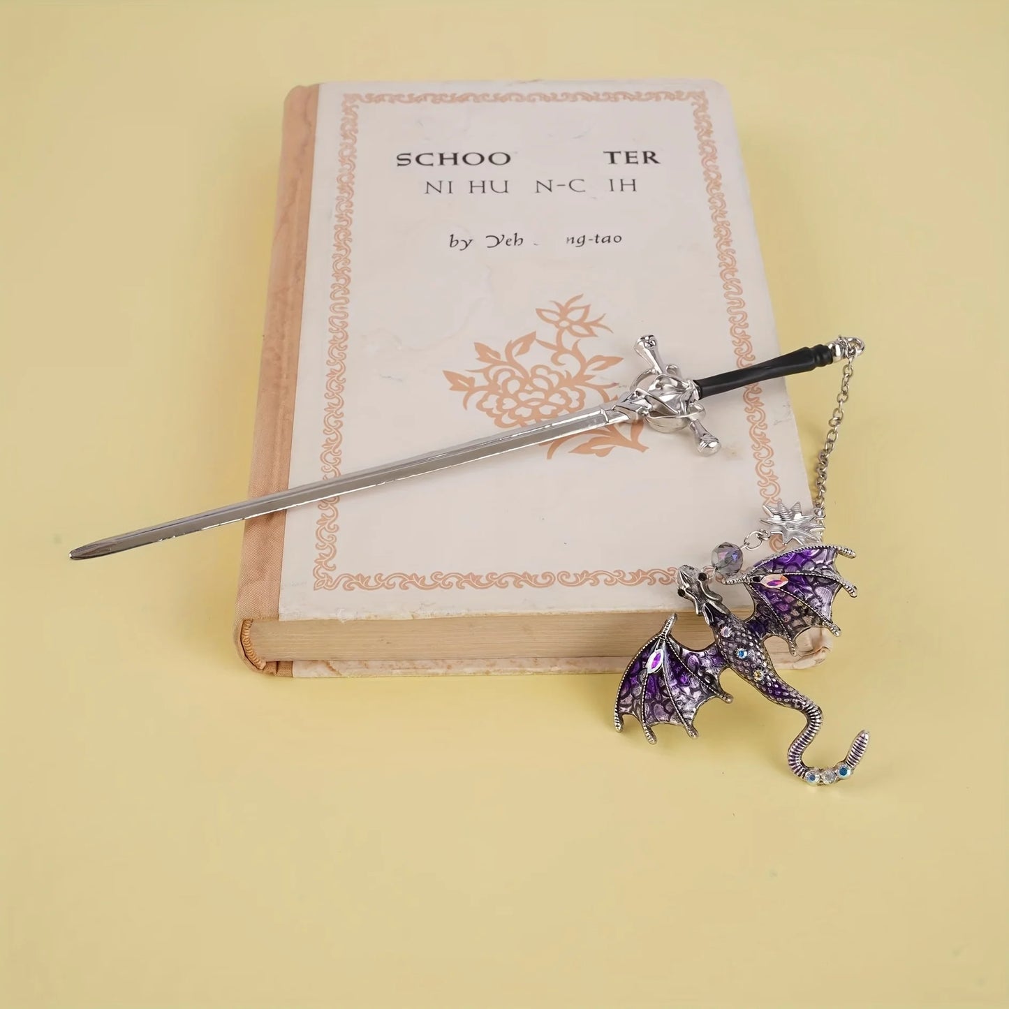 Alloy Sword Dragon Metal Bookmark for Books