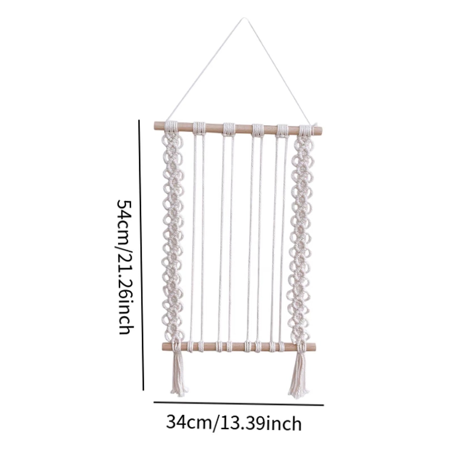 Picture Frames Decoration Hanging Photo Display Boho Macrame Wall Decor Picture Organizer for Teen Girls Cafe Bedroom Women