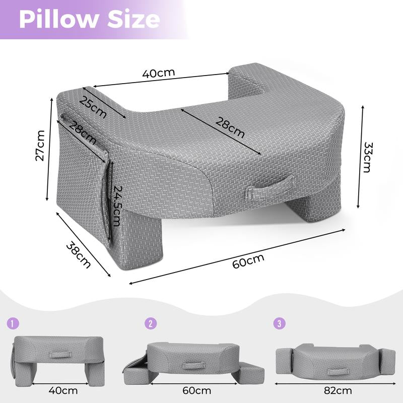 Dark Grey High-Adjustable Reading Pillow