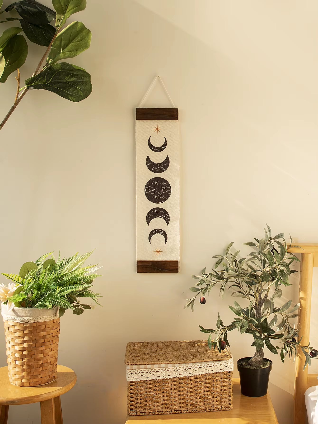 Butterfly Moon Phase Tapestry Boho Home Decoration Wall Decor Room Decors Aesthetic Macrame Bedroom Wall Hanging Decoration Gift
