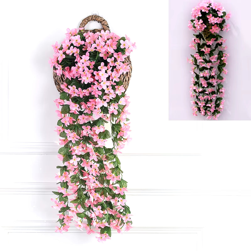 Artificial Fake Flowers Cluster Hanging Garland