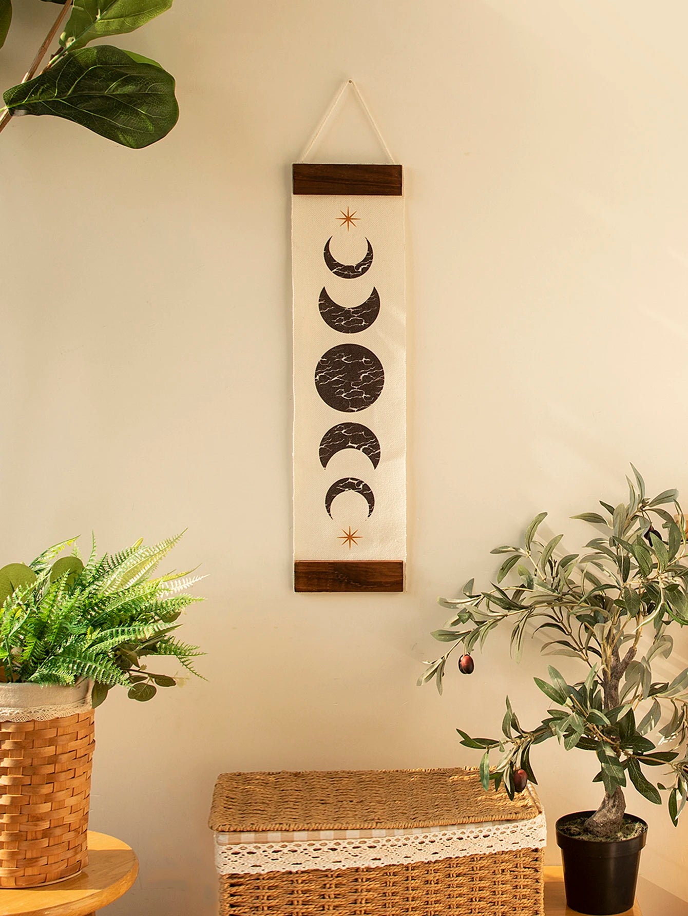Butterfly Moon Phase Tapestry Boho Home Decoration Wall Decor Room Decors Aesthetic Macrame Bedroom Wall Hanging Decoration Gift