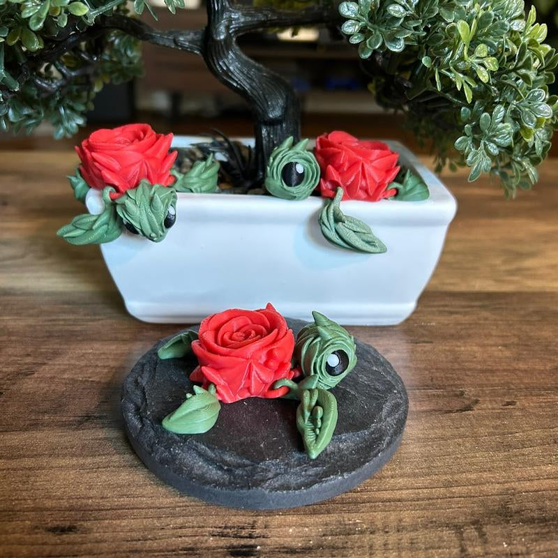 Rose Turtle (3D Printed, Articulating, Decoration)