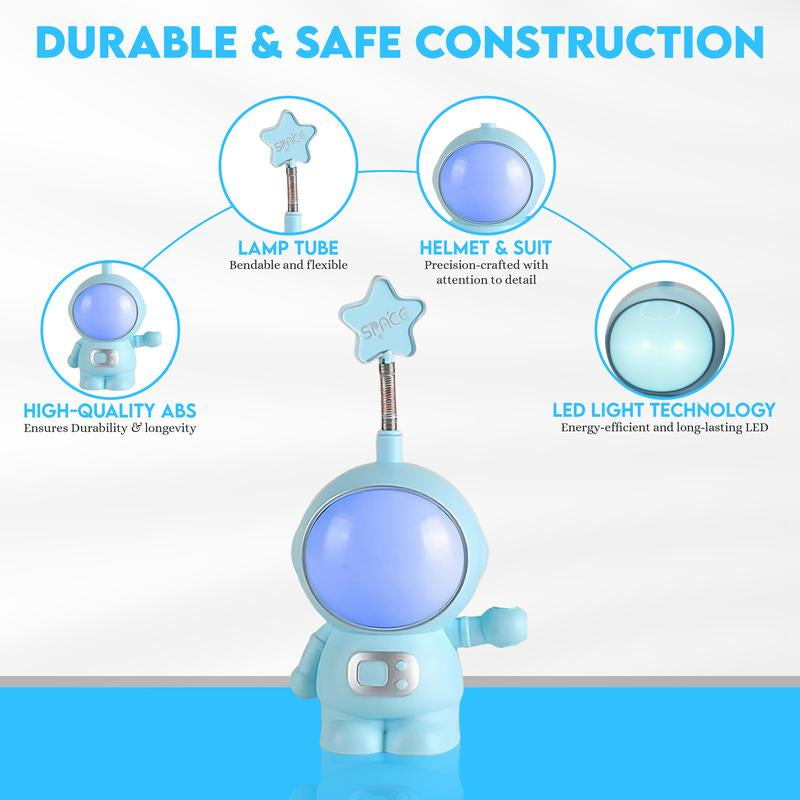 Eliberu Totalsells Astronaut Lamp Led Desk Lamp Book Reading Light Astronauta Star Galaxy Light Cute Desk Accessories Desk Lamp for College Dorm Room Friendship Lamps - White