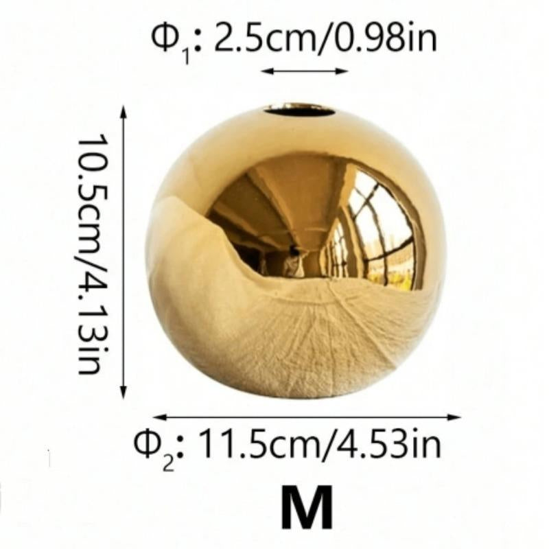 Ball Shaped Ceramic Vase Modern Home Decor