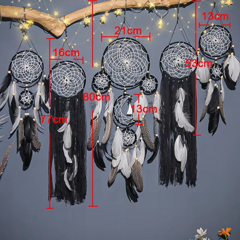 5Pcs/Set Dream Catchers Boho Home Decor Macrame Dream Catchers Wall Hangings Moon Ramadan Baby Nordic Room Kids Nursery Ornament