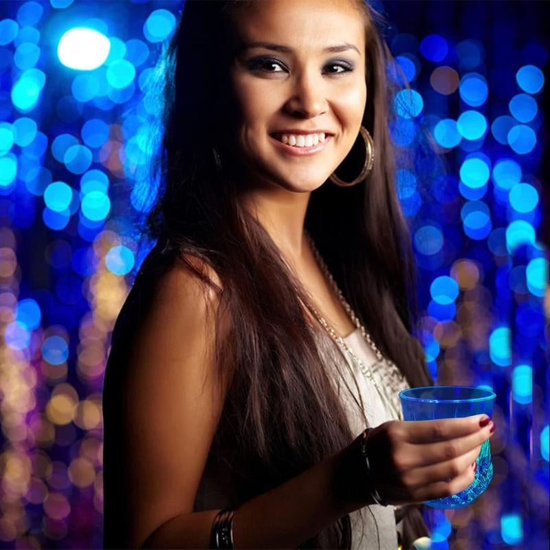 Liquid Activated Flash Crystal Cups Glowing Party Glasses 2/4/6 Pack