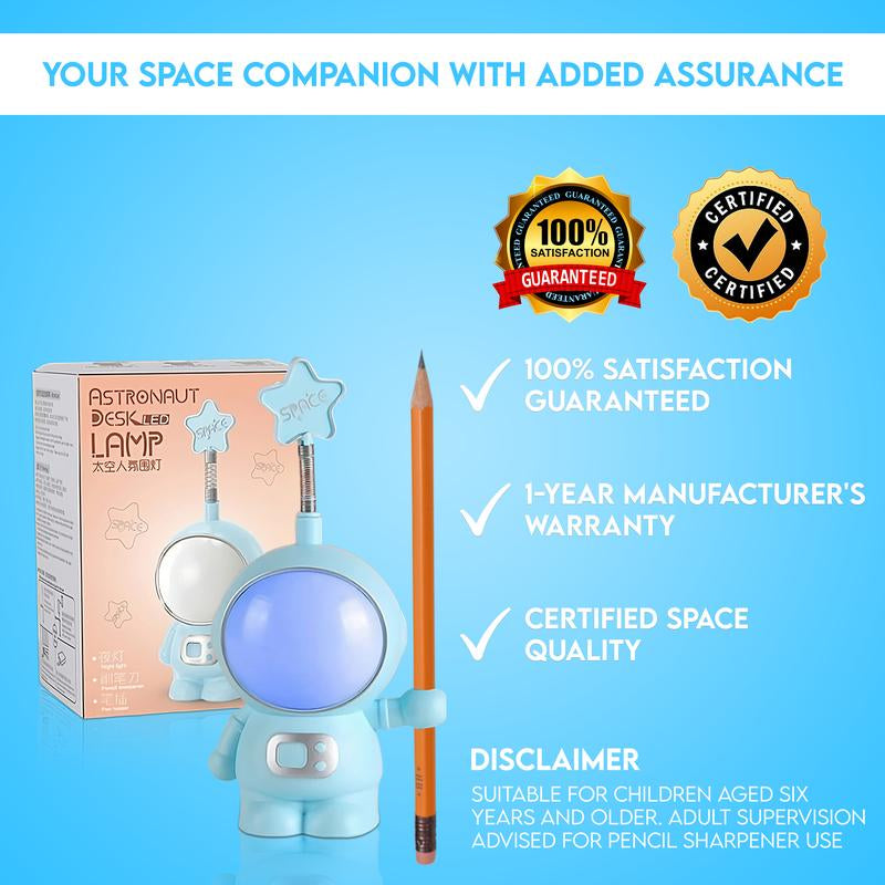 Eliberu Totalsells Astronaut Lamp Led Desk Lamp Book Reading Light Astronauta Star Galaxy Light Cute Desk Accessories Desk Lamp for College Dorm Room Friendship Lamps - White