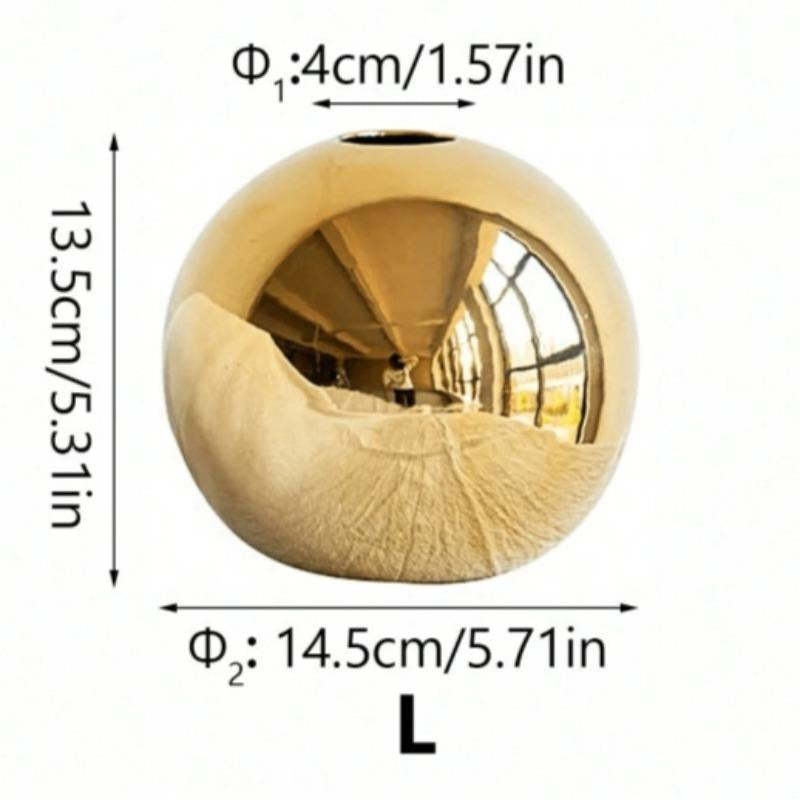 Ball Shaped Ceramic Vase Modern Home Decor