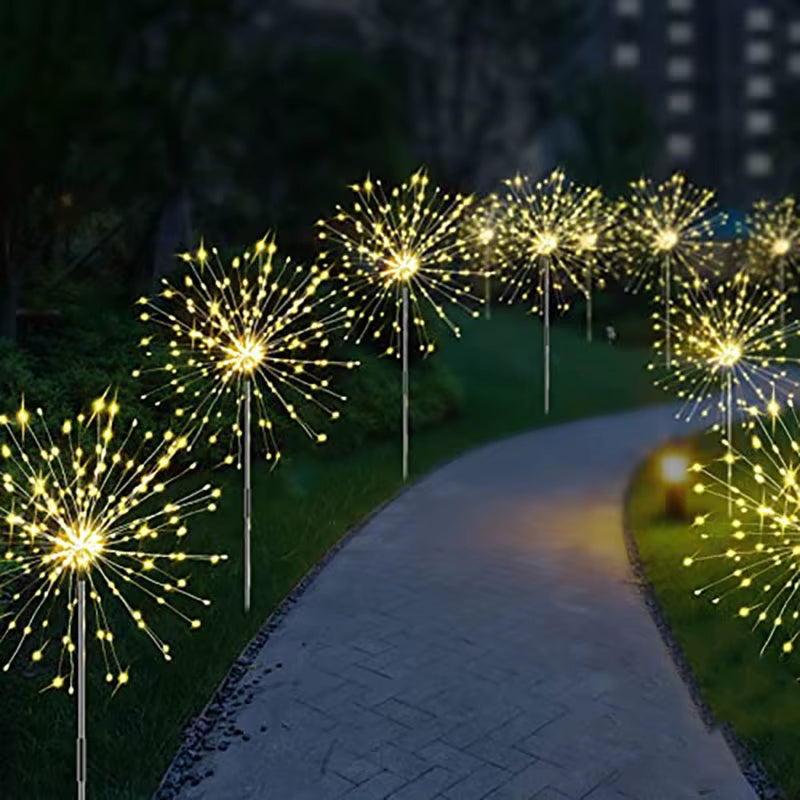 LED Solar Firework Lights Colorful Outdoor Garden Decoration