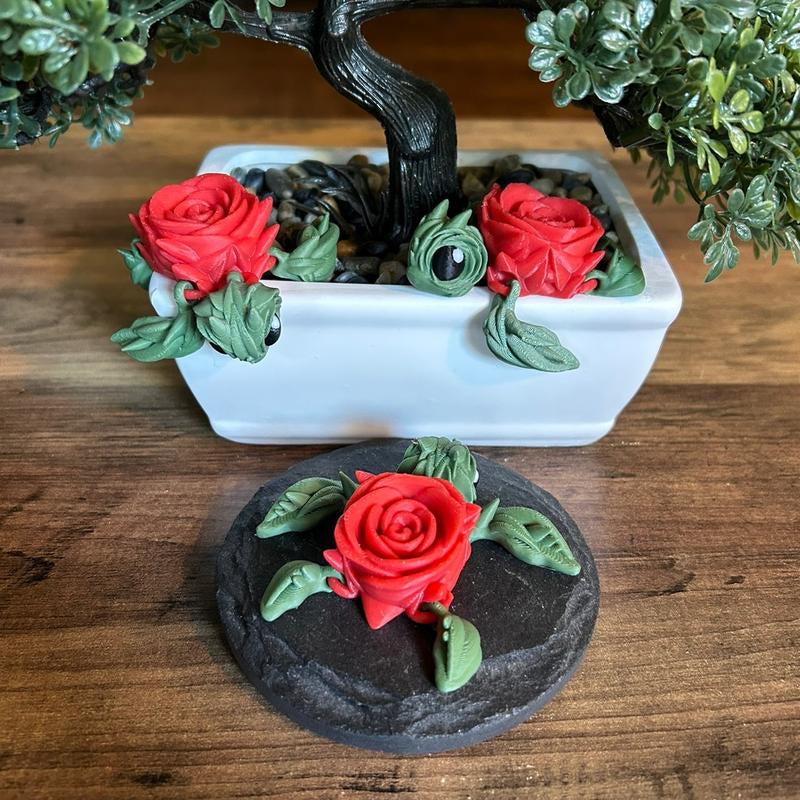 Rose Turtle (3D Printed, Articulating, Decoration)