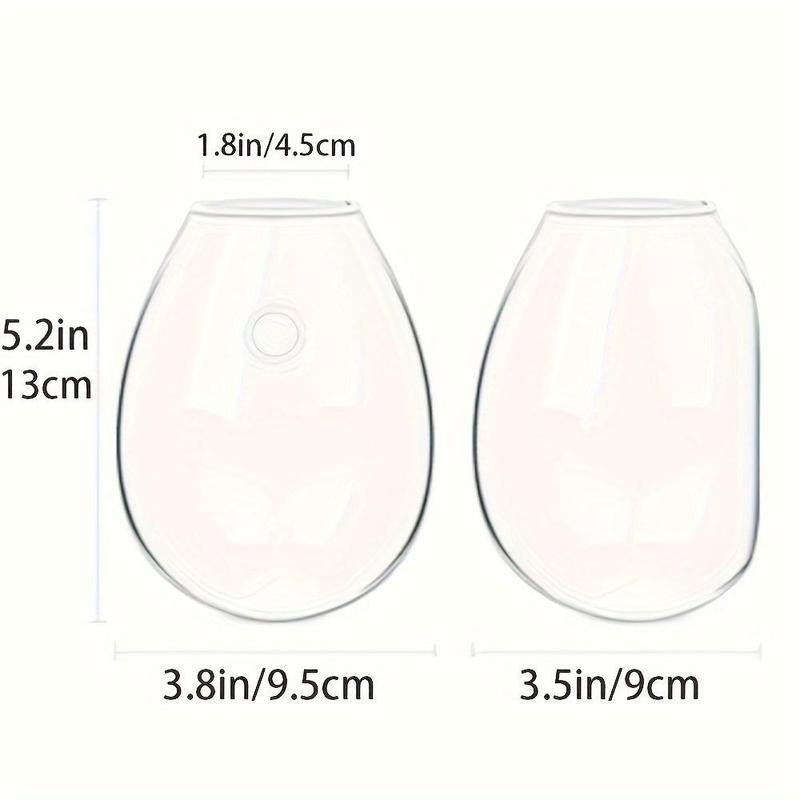 Creative Hydroponic Vase, 1/2/4 Counts Wall Mounted Glass Vase without Plant, Wall Hanging Vase for Home Office Balcony Dining Room Dormitory Decor, Terrarium