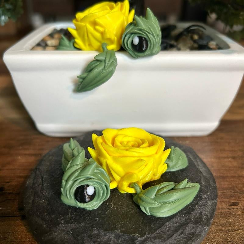 Rose Turtle (3D Printed, Articulating, Decoration)