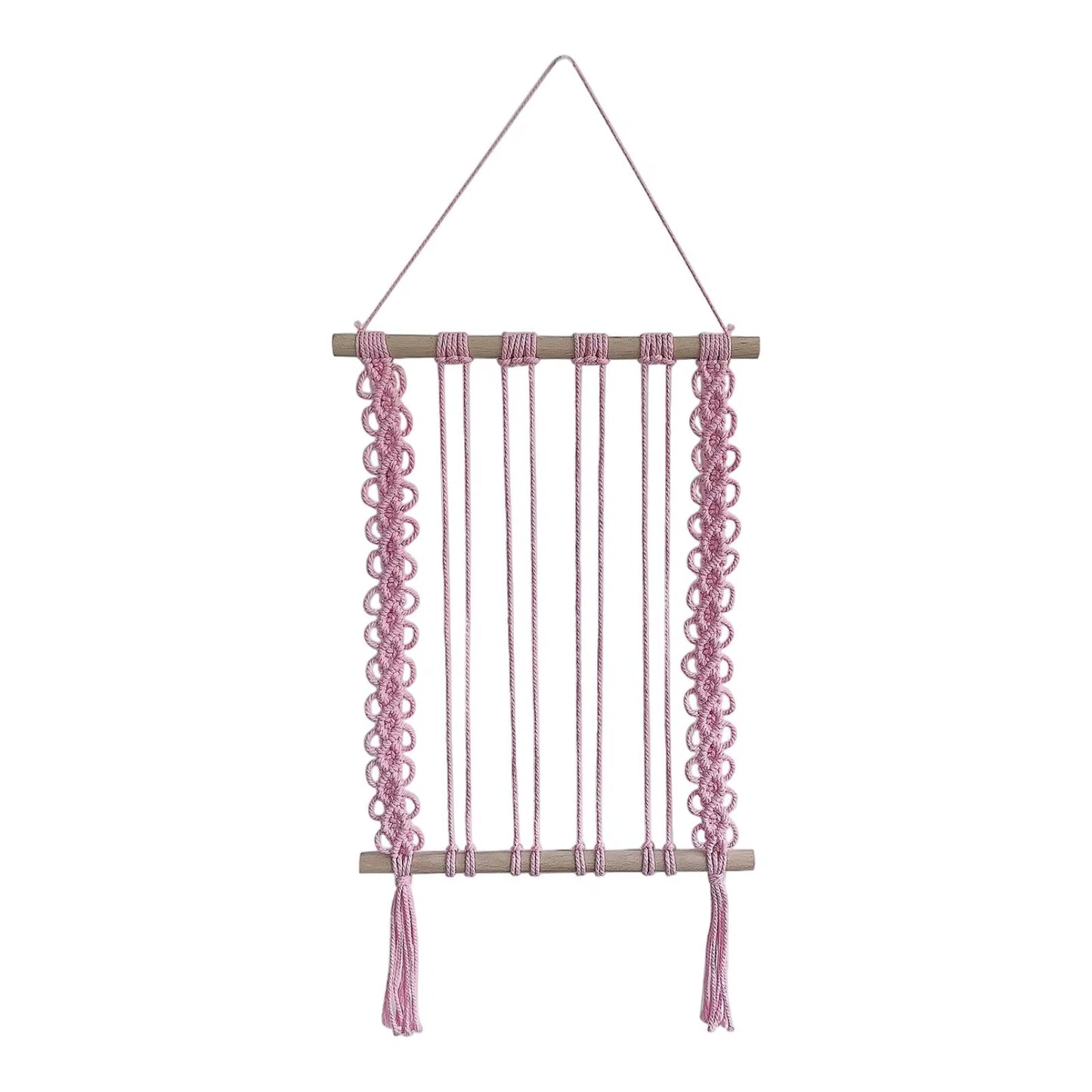 Picture Frames Decoration Hanging Photo Display Boho Macrame Wall Decor Picture Organizer for Teen Girls Cafe Bedroom Women