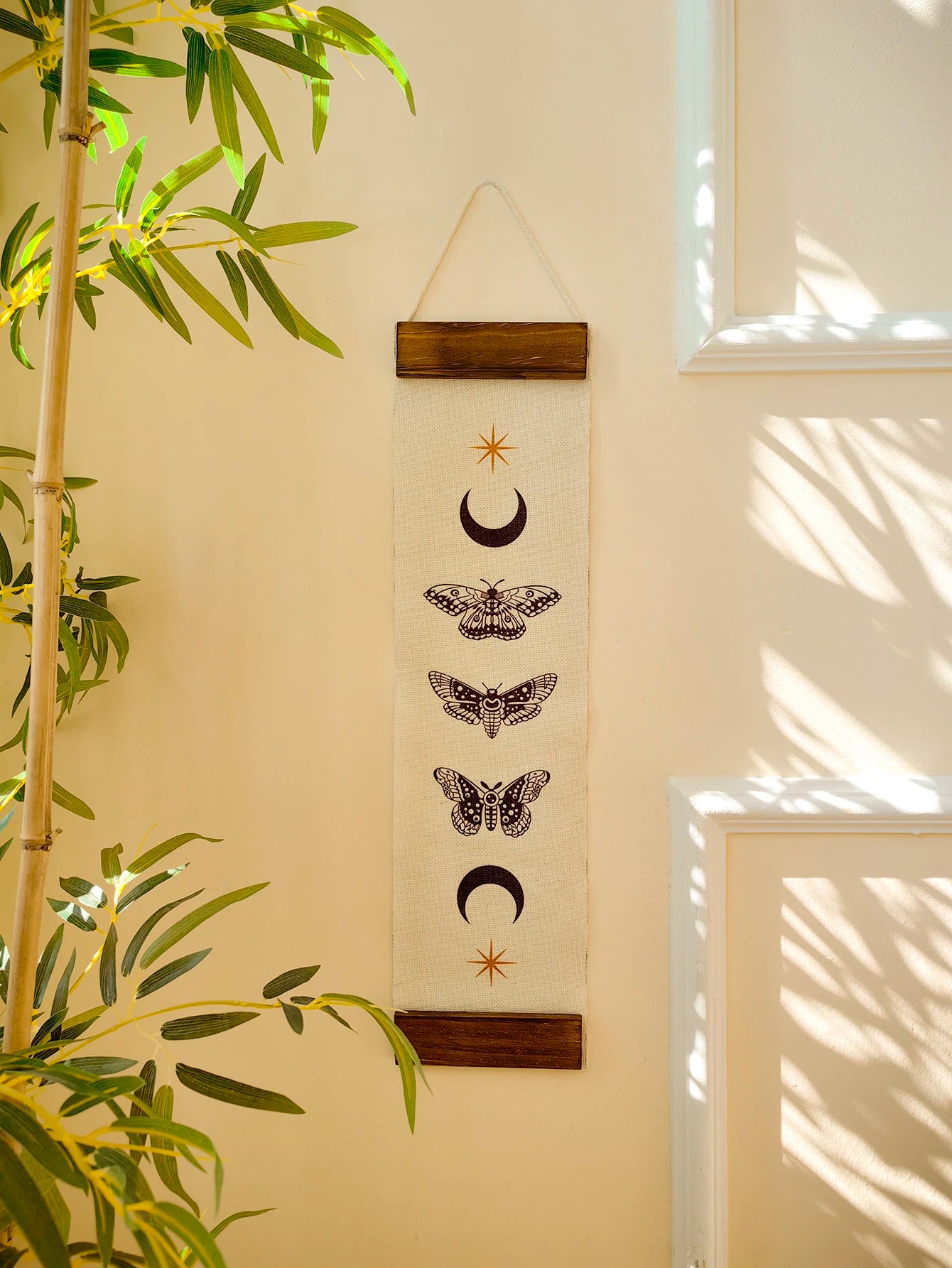 Butterfly Moon Phase Tapestry Boho Home Decoration Wall Decor Room Decors Aesthetic Macrame Bedroom Wall Hanging Decoration Gift
