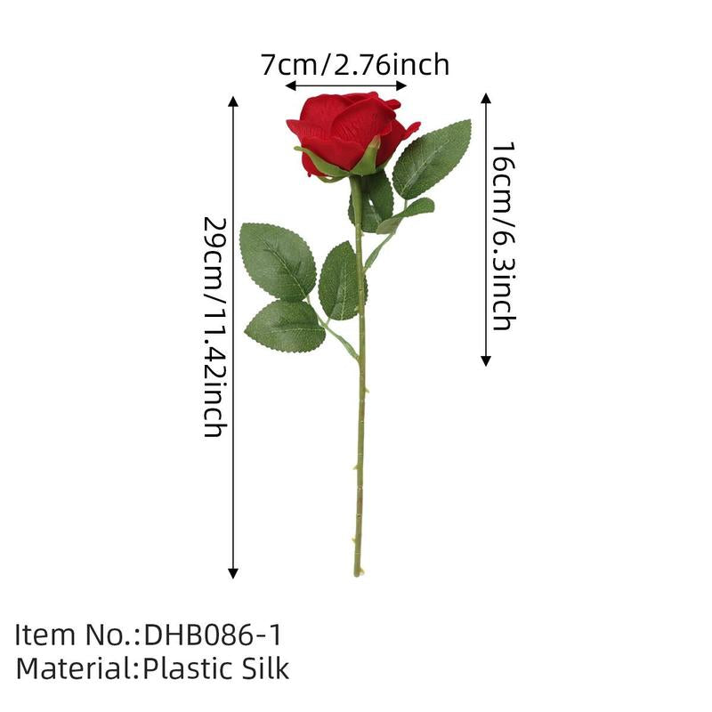 Artificial Rose Flowers - 12-Piece DIY Spring Decorative Bouquet for Wedding Centerpieces and Home Decor