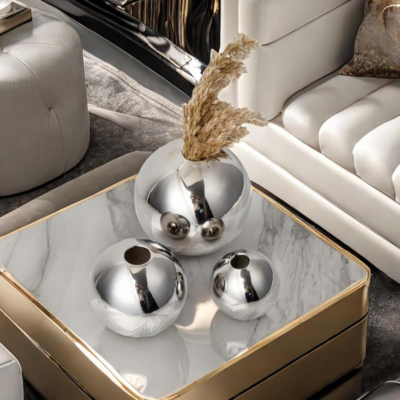Ball Shaped Ceramic Vase Modern Home Decor