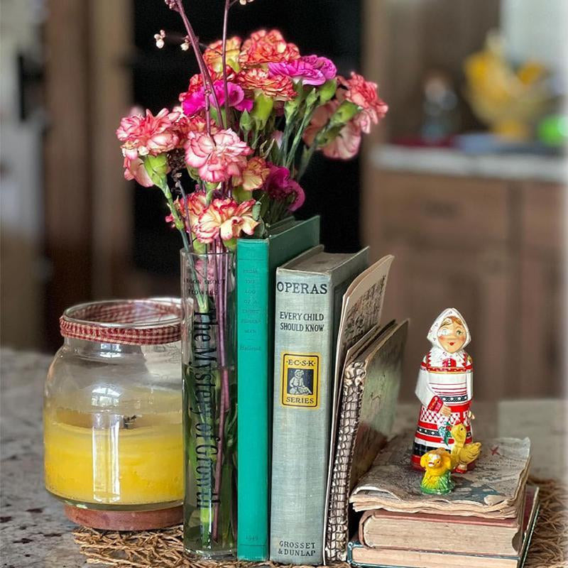 Acrylic Book Shaped Vase Modern Home Decorative Accent