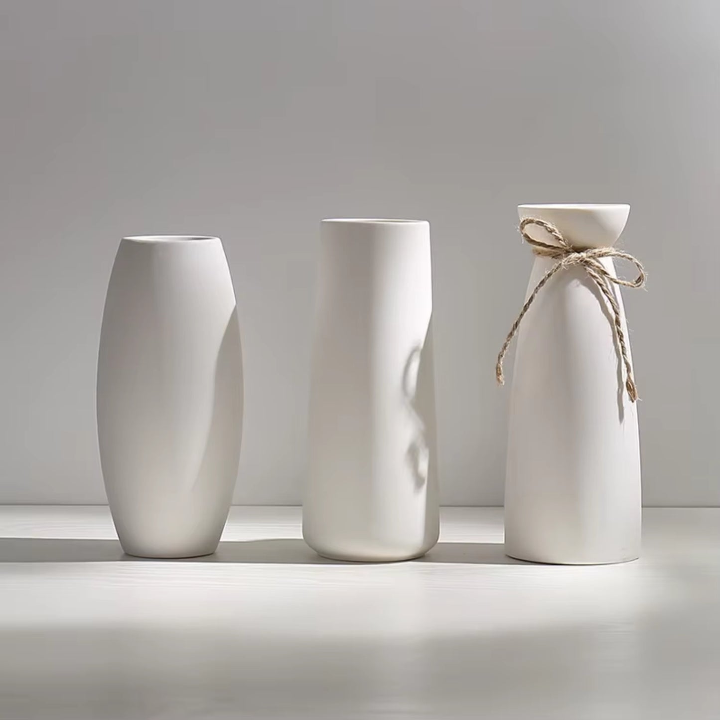 Minimalist Ceramic Flower Vase Room White Flower Ware Office Desktop Decorations Jar Ikebana Flowers Vase Nordic Vase Vase