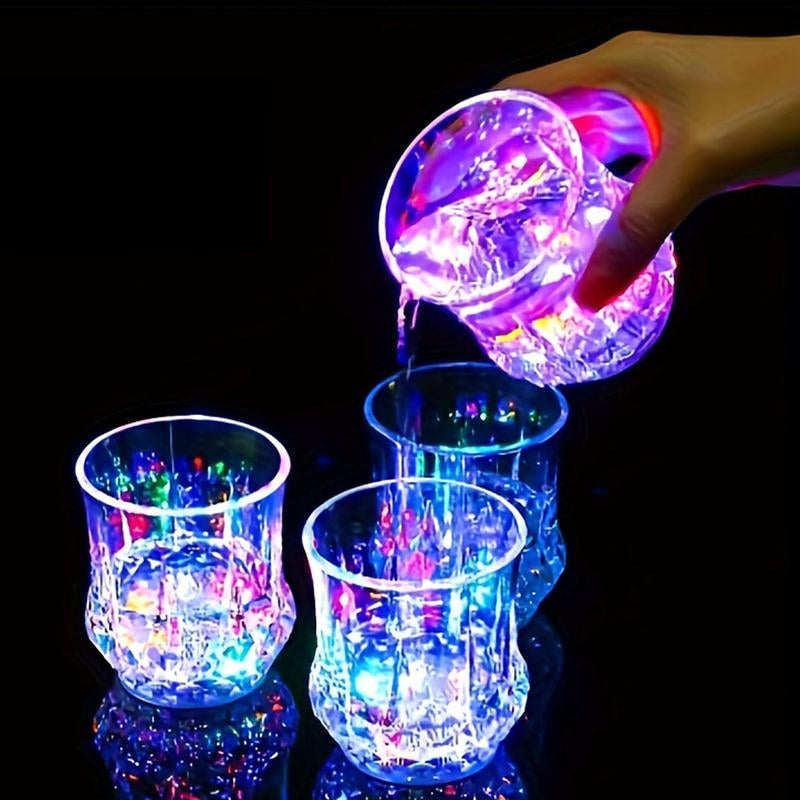 Liquid Activated Flash Crystal Cups Glowing Party Glasses 2/4/6 Pack