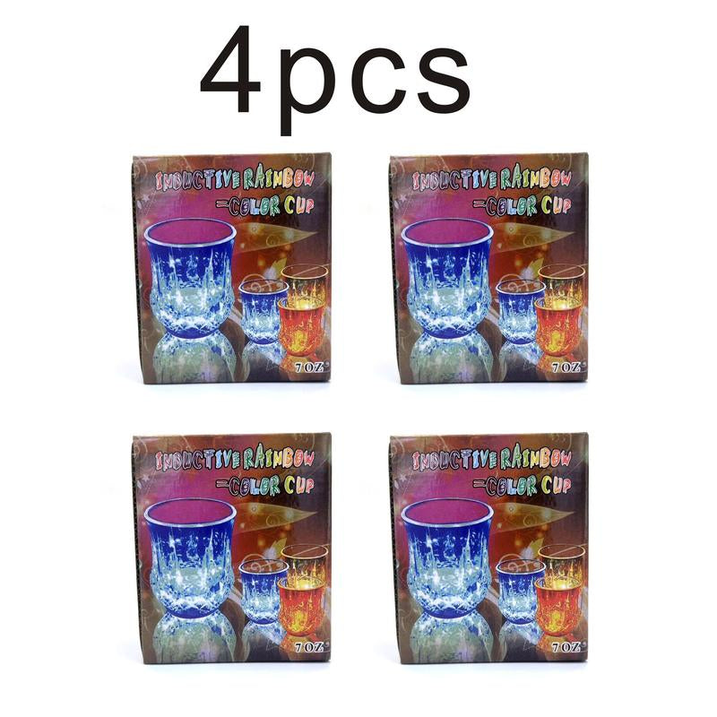 Liquid Activated Flash Crystal Cups Glowing Party Glasses 2/4/6 Pack