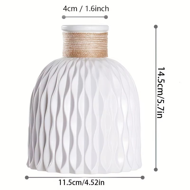 1PC Water Ripple Plastic Vase Wave Flower Pot Arrangement Modern Nordic Style Home Living Room Desktop Decoration Ornament