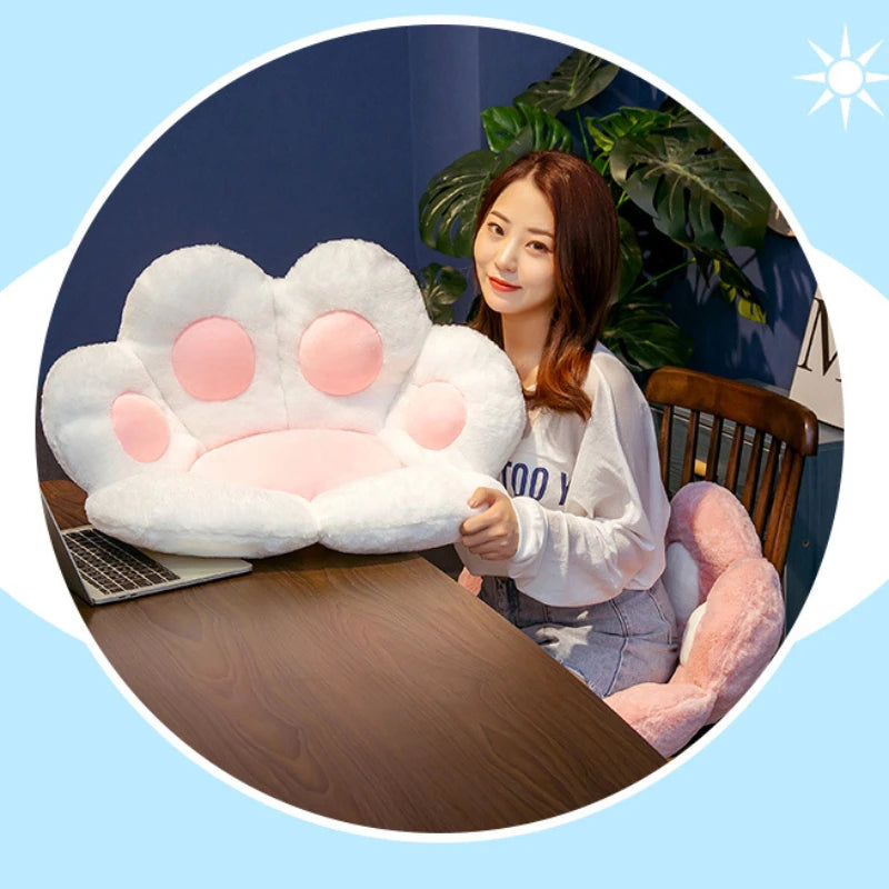 Plush cat paw chair cushion with soft padded design for cozy seating&nbsp;