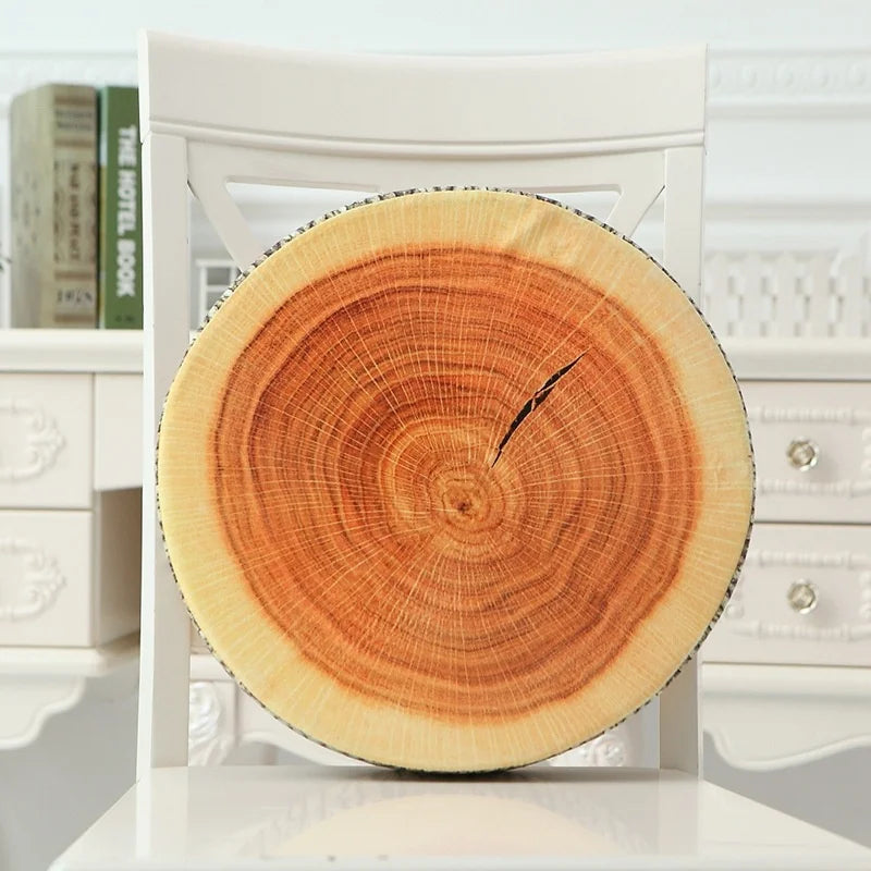 33cm round throw pillow with 3D fruit print design in plush fabric&nbsp;