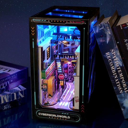 DIY 3D Book Nook Kit Mini Dollhouse with LED Light