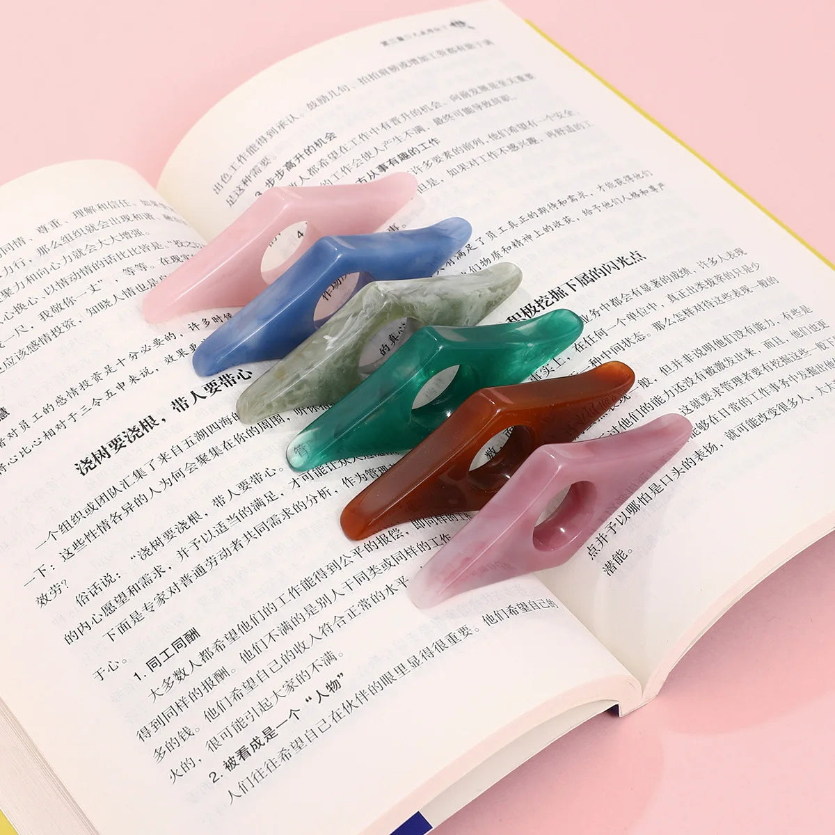 Thumb Book Support Book Page Holder for Hands-Free Reading