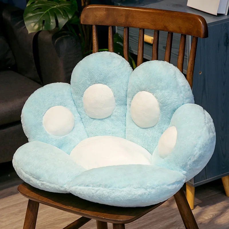 Plush cat paw chair cushion with soft padded design for cozy seating&nbsp;