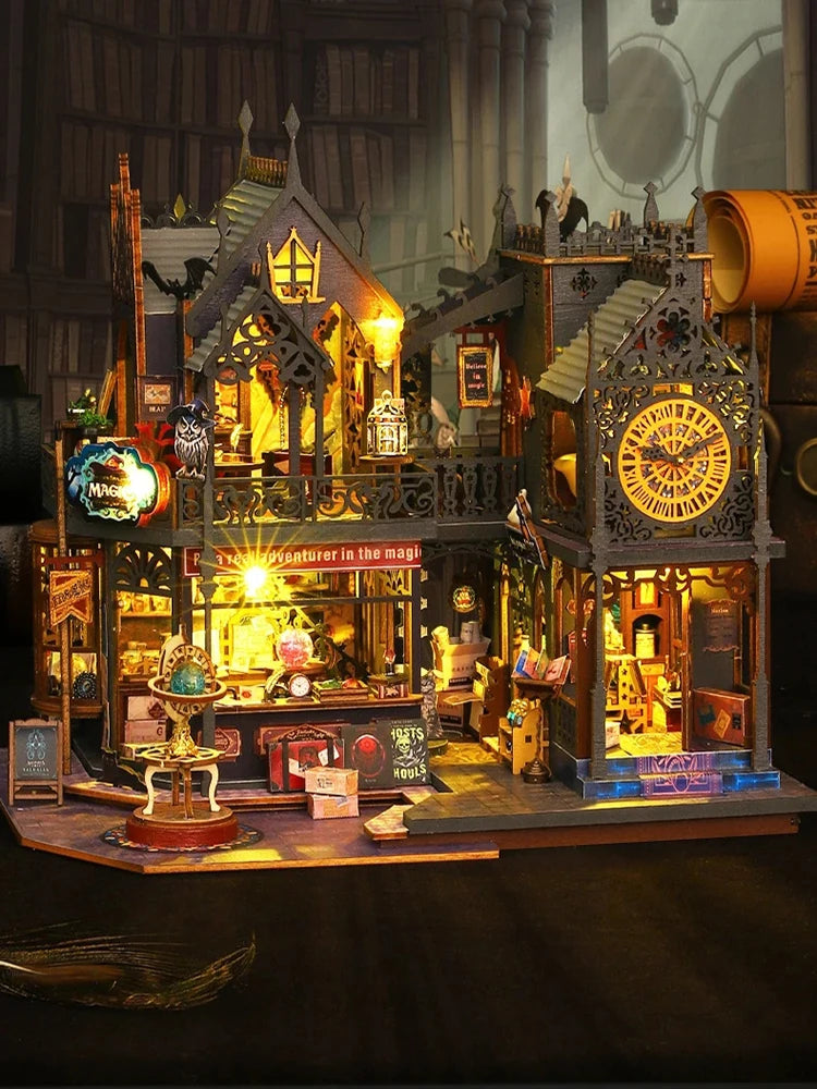 DIY Big Doll House Wooden Case Miniature Kit for Craft Lovers