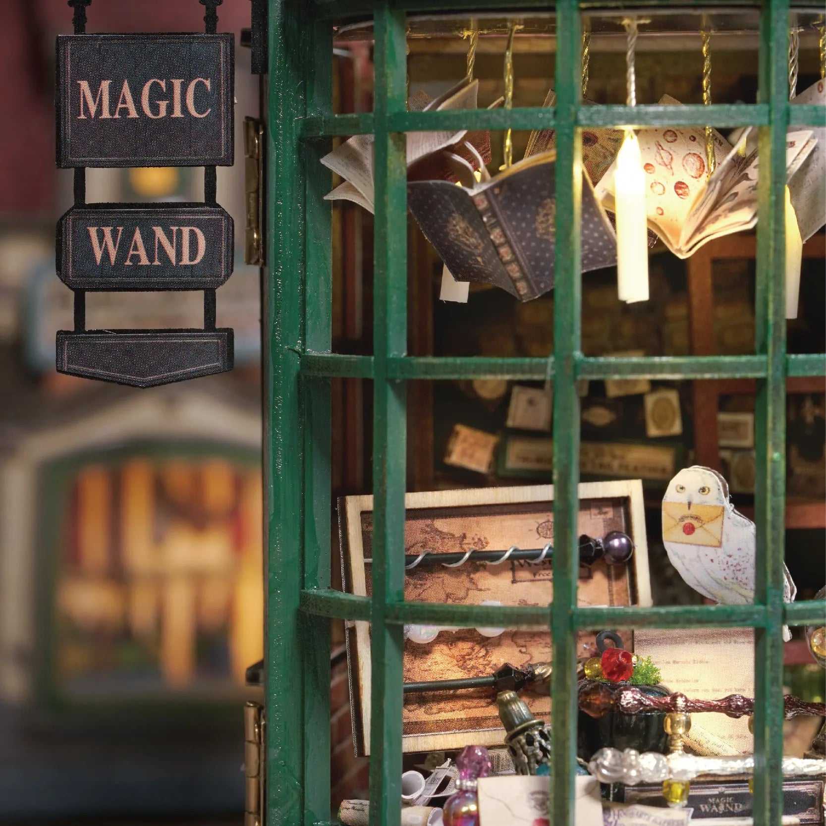 Magic Shop DIY Wooden Dollhouse Miniature Kit – Craft Hobby Collectible