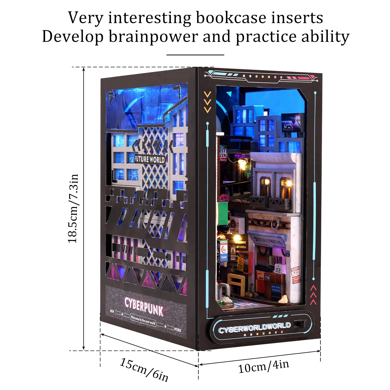 DIY 3D Book Nook Kit Mini Dollhouse with LED Light