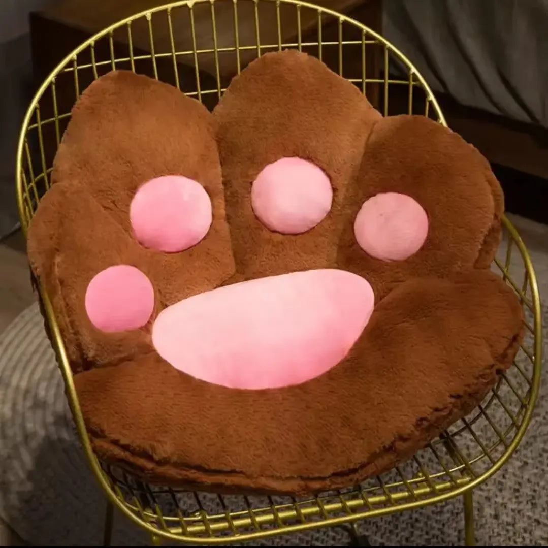 Plush cat paw chair cushion with soft padded design for cozy seating&nbsp;