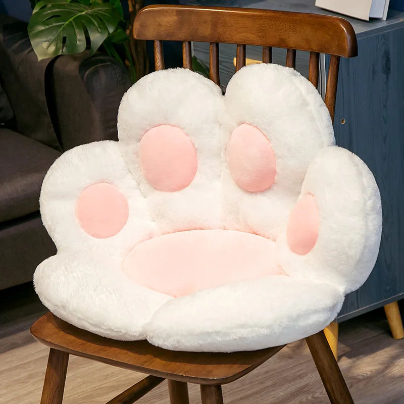 Plush cat paw chair cushion with soft padded design for cozy seating&nbsp;