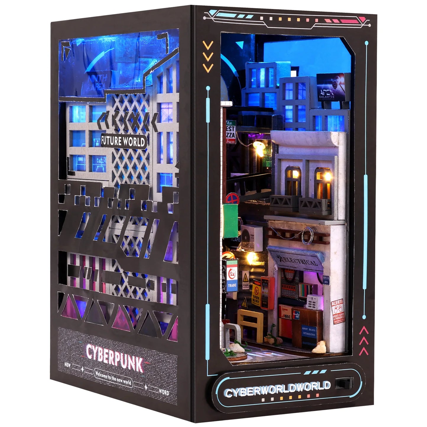 DIY 3D Book Nook Kit Mini Dollhouse with LED Light