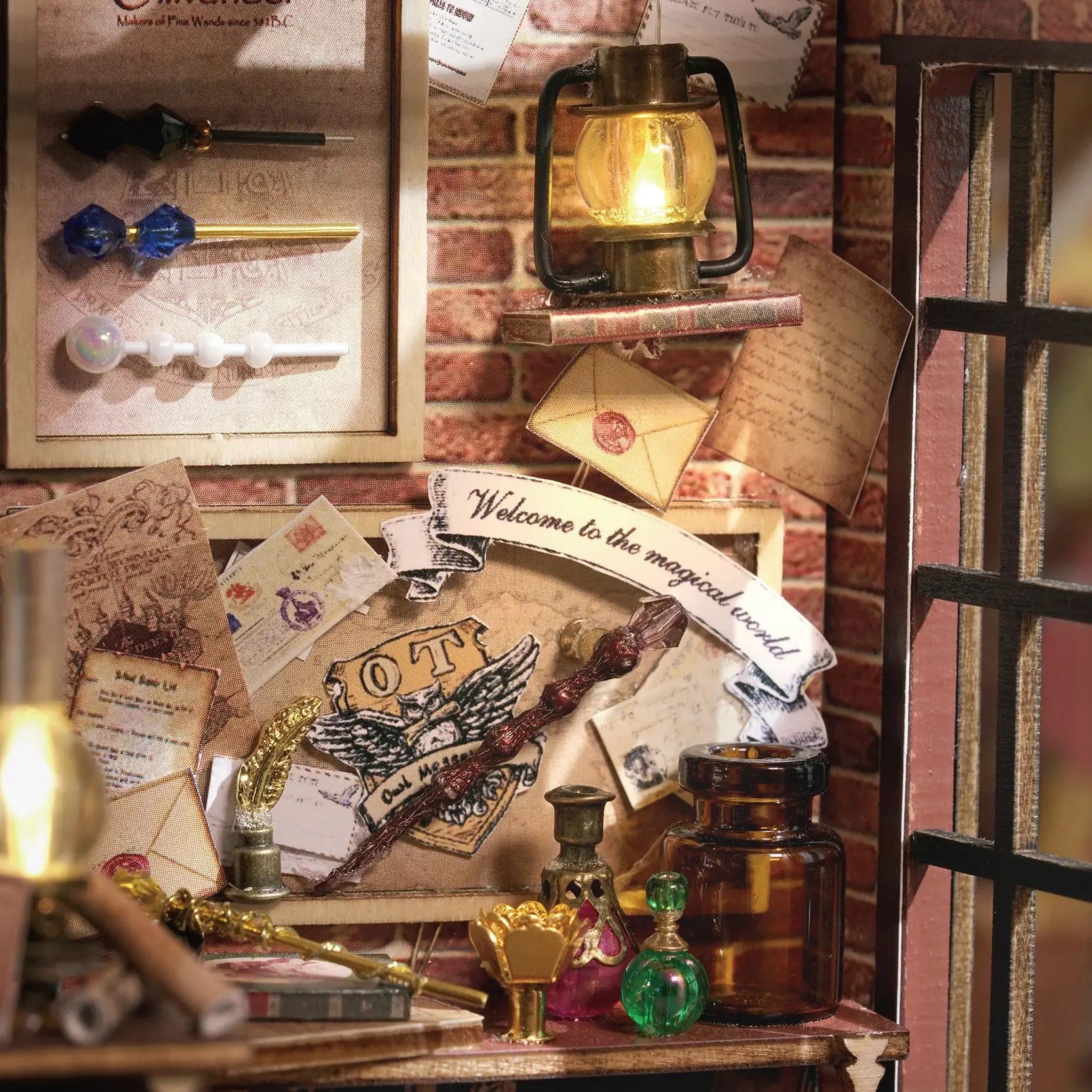 Magic Shop DIY Wooden Dollhouse Miniature Kit – Craft Hobby Collectible