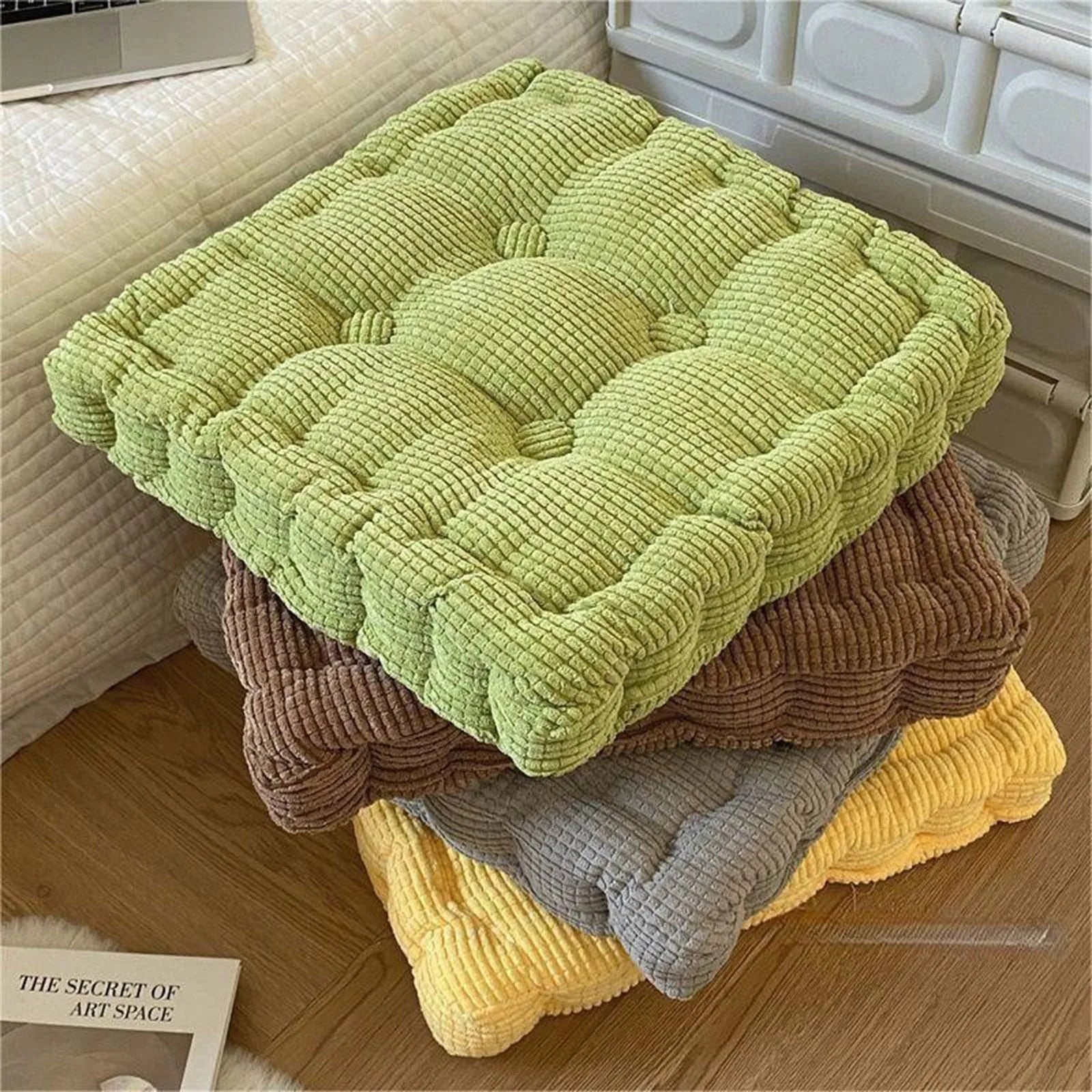 Thicken Square Corncob Tatami Cushion 40x40 cm Comfortable Cotton Seat 