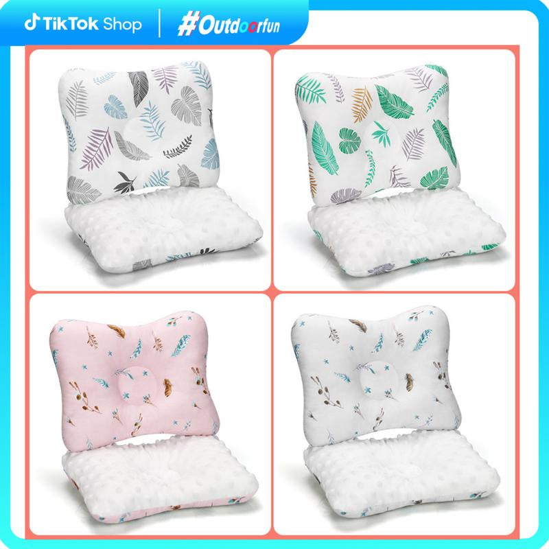 Baby Head Shaping Pillow - Soft Double Sided Anti-Roll Support for Newborns, Flat Head Prevention Function, Anti-Flat Design for Safe Sleeping Nursery Outdoorfun