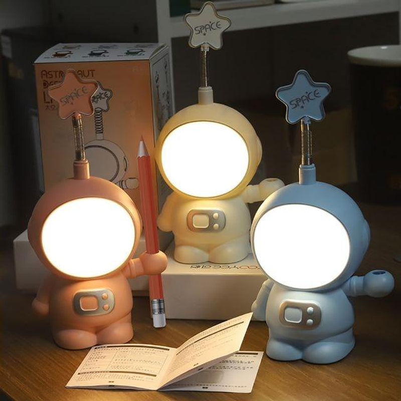 Eliberu Totalsells Astronaut Lamp Led Desk Lamp Book Reading Light Astronauta Star Galaxy Light Cute Desk Accessories Desk Lamp for College Dorm Room Friendship Lamps - White